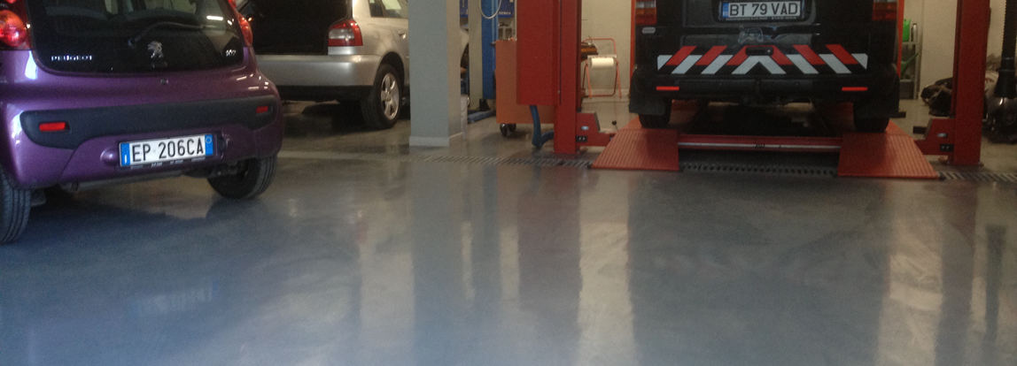 Polymeric floors for parkings & сar service stations