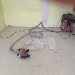 Diamond removal of tile adhesive